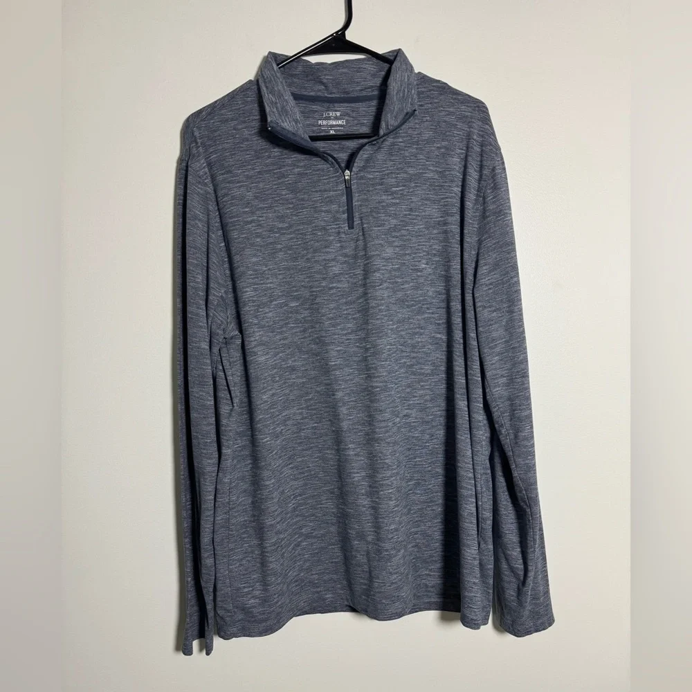 J.Crew Performance 1/4 Zip Pullover XL Gray Athletic Shirt